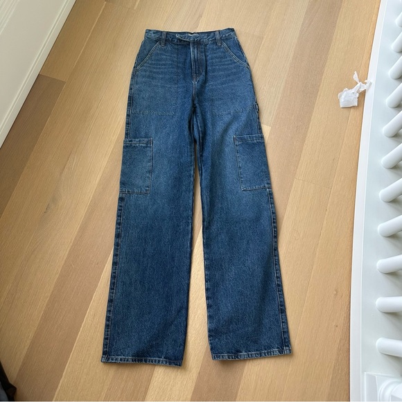 GRLFRND Elyse Trouser Cargo Jean in Crissy Field, Size 24. - Picture 5 of 12